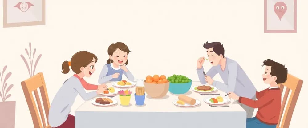 Dîner en famille: un moment spécial