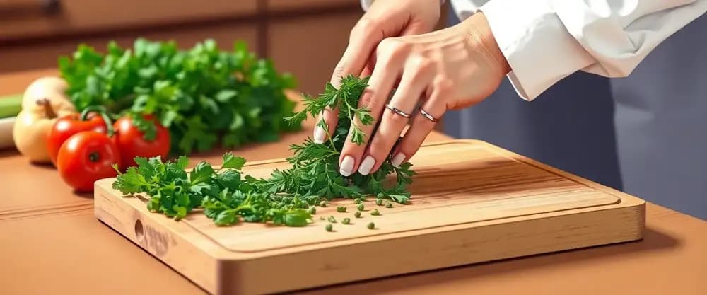 Cuisiner avec des herbes fraîches