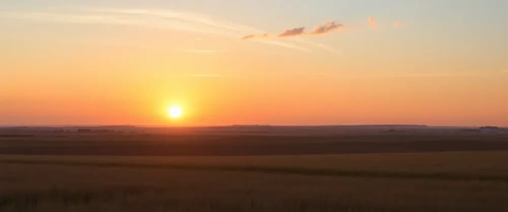 El amanecer en el campo