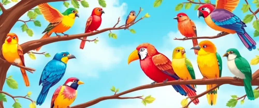 Les oiseaux colorés