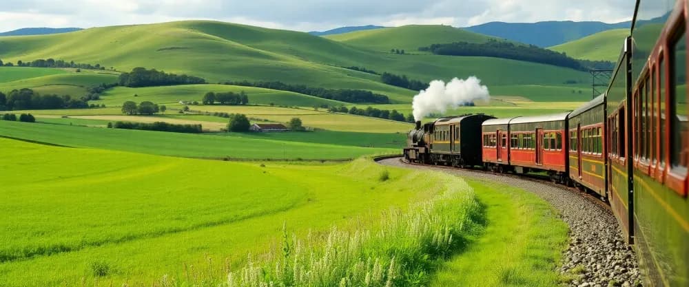 Viaje en Tren por el Campo