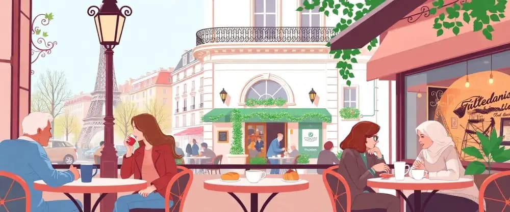 Una tarde en un café parisino